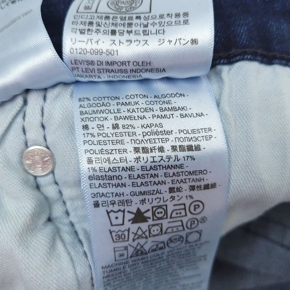 Levis 541 Athletic Taper Fit Jeans Denim Mens 38 x 32 Altered Hem Dark Wash - Picture 8 of 8